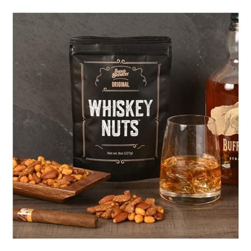 Whiskey Nuts - Gourmet Mix of Slightly Sweet and Salty Almonds, Peanuts, Corn Nuts, & Honey Roasted Sesame Sticks That Brings Out The Flavor Of Whiskey. Great Gift for Men, Women, Bourbon Lovers B0CLYQJTFZ