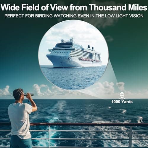 Aurosports 15x56 High Powered Binoculars for Adults - HD Large View Binos with Clear Low Light Vision - Non-Reflective Shell for Bird Watching, Hunting, Wildlife, Cruise, Travel - Gift for Men