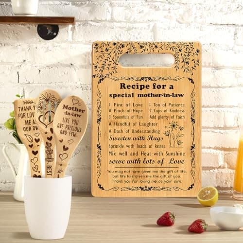 from Daughter Son in Law Best Mother in Law Birthday Christmas Wedding Gift to My Mother in law Cutting Boards Set Great Gifts for Mother in law Mother of the Bride Groom Gifts B0CG3KJ9S8