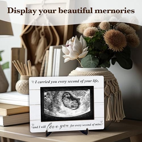 Miscarriage Memorial Picture Frame, I Carried You Every Second of Your Life Wooden Photo Frame With Stand, Baby Loss Memorial Gifts For Parents, Baby Loss Remembrance Gifts For Mom, A34