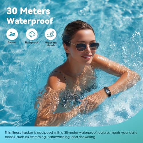 Pedometer Watch No App/Phone Required Slim Fitness Tracker, 30 Meters Waterproof 1.47'' Smart Watch, Heart Rate & Blood Oxygen Monitor Step Counter for Men Women