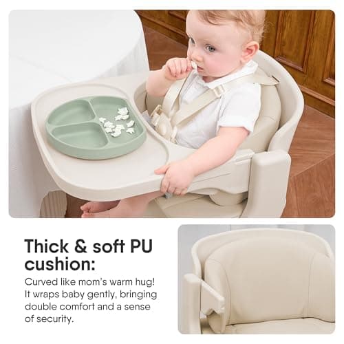 Obee Odee Full-Body Washable Baby High Chair with Soft Cushion, Adjustable for 6 Months to 220 Lb - Multifunctional and Convertible High Chairs for Babies and Toddlers -Portable and Easy Operation