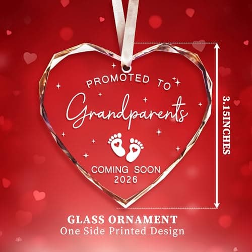 Grandparents Gifts - First Time Grandparents Gifts for Grandma, Grandpa - Baby Pregnancy Announcement Ornament for New Grandma