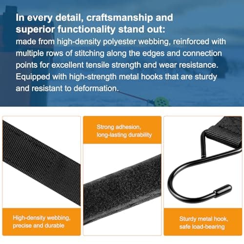 Fabflame 12 Pack Ice Fishing Shelter Tent Hooks, Heavy Duty Ice Fishing Shelters Coat Hooks Accessory Hanger for Ice Fishing Tent, Outdoor Camping, Hunting Blinds, Must-Have Ice Fishing Accessories