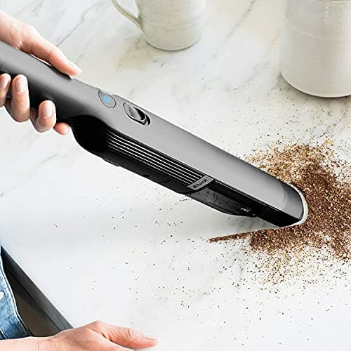 Shark WV201 WANDVAC Handheld Vacuum (Renewed) Lightweight at 1.4 Pounds with Powerful Suction, Charging Dock, Single Touch Empty and Detachable Dust Cup (WV201BLK Black)