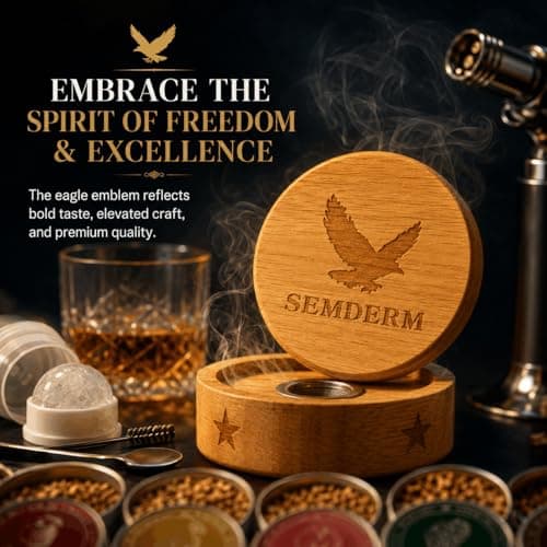 Bourbon Whiskey Smoker Kit with Torch - Old Fashioned Cocktail Smoker Kit with 2 Whiskey Glasses, 6 Wood Chips - Valentines Anniversary Birthday Gifts for Men Dad Husband Boyfriend (No Butane) B0F4N3FSH4