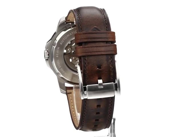 Fossil Men's Grant Quartz Stainless Steel and Leather Chronograph Watch