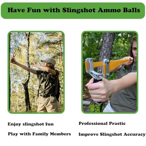 Slingshot Ammo 3/8 Inch, Biodegradable Clay Sling Shot Ammo Ball 9mm - 10mm for Hunting and Target Practice