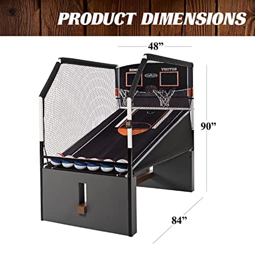 Barrington Urban Arcade Basketball Game Indoor Dual Shot, 6 Balls Included, Pop Off with The Perfect Indoor Electronic Basketball Game