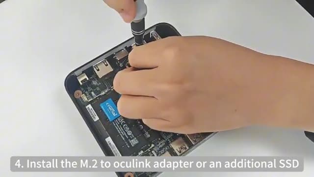 Reatan AI Oculink Mini Barebone PC AMD Ryzen 7 255 (8C/16T Upgraded 8745HS) Radeon 780M NO SSD & NO RAM & NO OS 8K Quad-Screen Display Desktop Gaming Mini Computers WiFi 7 BT:5.4 Built-in Speaker