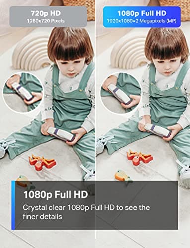 TP-Link Tapo 1080P Indoor Security Camera for Baby Monitor, Dog Camera w/Motion Detection, 2-Way Audio Siren, Night Vision, Cloud & SD Card Storage, Works w/Alexa & Google Home (Tapo C100)