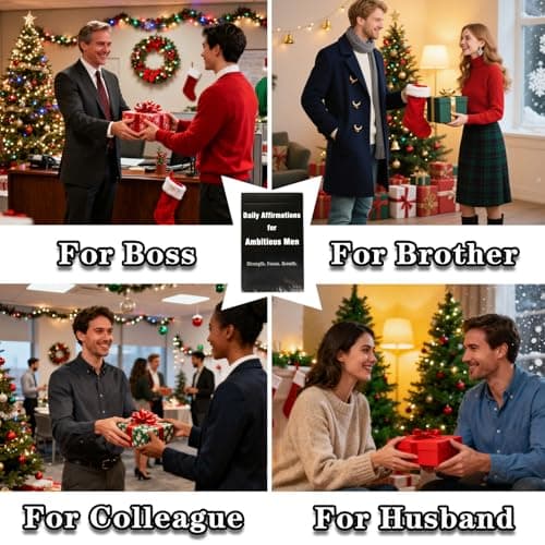 Motivation & Encouragement, Birthday, Christmas & Valentine's Day Gifts for Him, Boyfriend, Husband, Dad, Son, Boss & Friends Daily Affirmation Cards for Men - Meaningful Inspirational Gifts B0FLJG4FP7