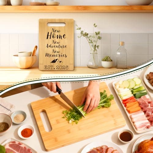 MY-ALVVAYS House Warming Gifts New Home, Perfect House Warming Gifts, New Home Gift Idea for Women Men Homeowner, New Apartment Essentials, New Home New Adventure New Memories 2026 Cutting Board B09C8LPH15