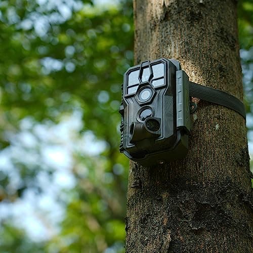 GardePro E5S Trail Camera (Non-Cellular, Non-WiFi), 64MP Photo & 1296P HD Video, 0.1s Trigger, 100ft No-Glow Night Vision, Motion Activated Wildlife Camera