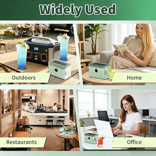 Portable Ice Maker, Fast Ice Making, Quiet, Energy-Efficient, with Ice-Cubes Detachment Rack and Removable Top Cover, Ice Makers Countertop for Home, Office, Parties, Camping, Travel