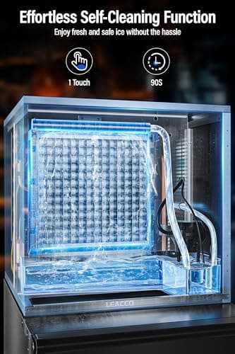 Commercial Ice Maker Machine 680LBS/24H, 1200W Industrial Ice Machine with 560LBS Stainless Steel Storage Bin, Air Cooled Modular Ice Cube Machine (Silver)