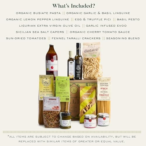 Mercato di Bellina Italy's Finest Artisanal Italian Food Gift Basket - All Natural Gourmet Pasta Gift Basket. Ideal for Holiday, Sympathy, Congratulations, Anniversary or Celebration. Taste of Italy.