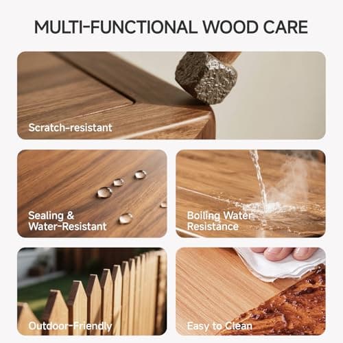 Wood Stain, 16 Oz Water Based Wood Stain and Sealer in One - No Priming, No Top Coat Required, Fast Drying|Low Odor|Non-Toxic, Perfect for Indoor and Outdoor Furniture (Teak with Tools)