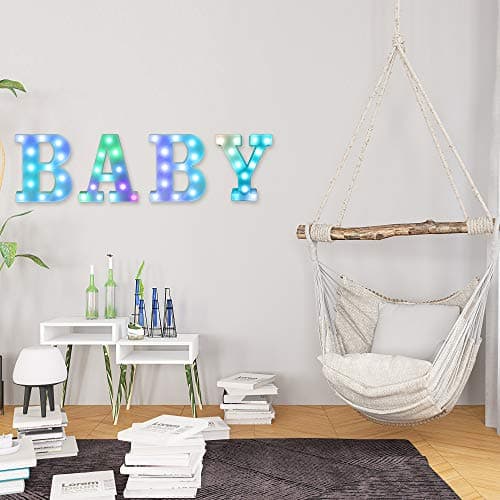 Foaky Upgraded Light Up Letters,Colorful Marquee Light Up Letter with Remote,Marquee Letters for Girl Gifts Teen Girl Gifts Trendy Stuff,Birthday Party Decoration (A)