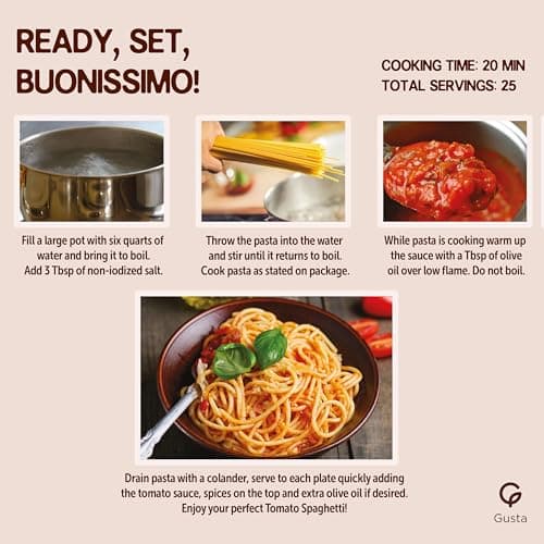 Gusta Pasta Gift Basket in Deluxe Packaging - Made in Italy - Healthy Holiday Basket Gift for Men, Birthdays, Families, Parties, Housewarming, Client Thank You & Sympathy
