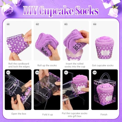 HAPPYPOP Gifts for Mother in Law - Mothers Day Socks Keychain with Greeting Card, Mom in Law Birthday Gifts Christmas Stocking Stuffers