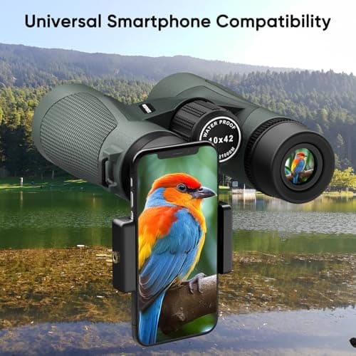 WOSPORTS 10x42 Binoculars for Adults - IP67 Waterproof Binoculars for Bird Watching, Camping, Hiking