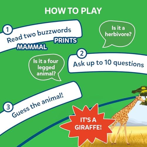 Skillmatics Guess in 10 Animal Planet, Card Game, Perfect for Boys, Girls, Kids, Teens, Adults Who Love Animals, Trivia Games, Travel Games, Screen-Free Fun, Gifts for Ages 6, 7, 8, 9, 10, and Up