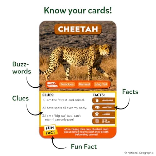 Skillmatics Guess in 10 National Geographic Animals, Educational Card Game for Kids & Families, Animal Trivia & Travel Game, Screen-Free Fun, Gifts for Ages 6, 7, 8, 9 and Up