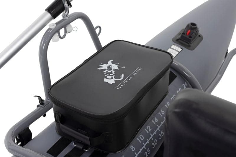 CADDIS Full Frame Pontoon Fishing Boat Made with Steel/Aluminum for 1 Person – 8/9 Foot Options, Lightweight with Motor Mount, Collapsible Frame and Reinforced Bladderless PVC Pontoons