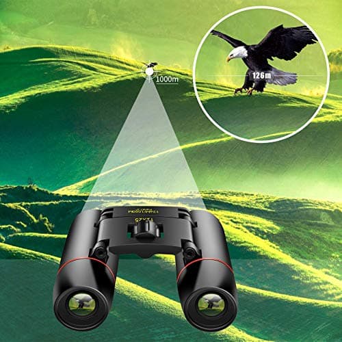 POLDR 12X25 Small Pocket Binoculars Compact Adults, Mini Kids Binoculars Boys for Bird Watching, Concert Theater Opera
