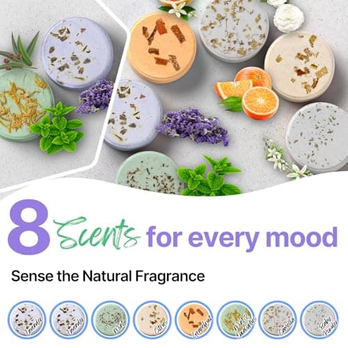 Shower Steamers Aromatherapy BLRIET 8 Pack Gifts for Women, Birthday Christmas White Elephant Gifts Stocking Stuffers for Adults Her Mom Him Home Spa Gym Natural Essential Oil Self Care Relaxation