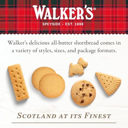 Walker’s All-Butter Mini Scottie Dog Shaped Shortbread - 51-Count Carton - Authentic Shortbread Cookies from Scotland
