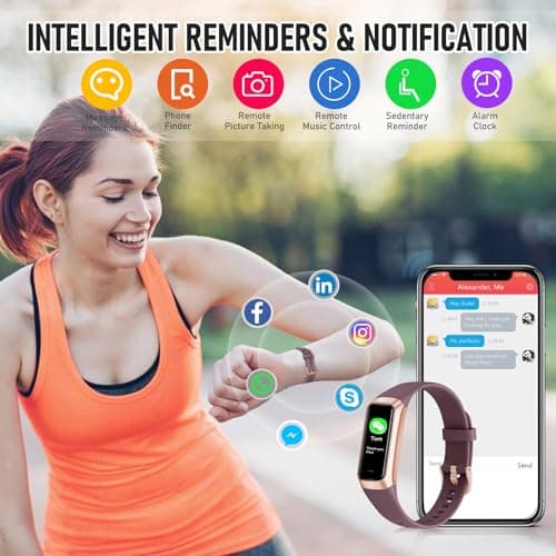 Fitness Tracker with 24/7 Heart Rate Blood Oxygen Sleep Monitor, 1.1" AMOLED Touch Screen Activity Tracker Smart Watches, IP68 Waterproof Step Counter Pedometer for Women Men