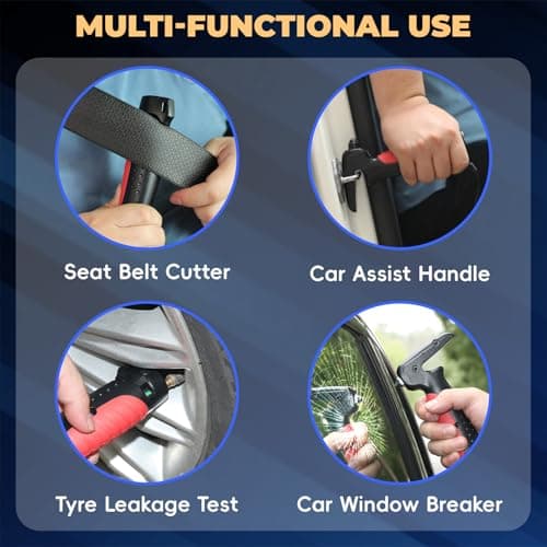 4 in 1 Car Handle Assist for Elderly Car Door Handle - Multifunction Car Transfer Aid - Help Elderly Get Out of Car, Auto Cane Portable Vehicle Support Handle for Seniors, Handicapped, Max 450 Pounds B0D6YV73LJ