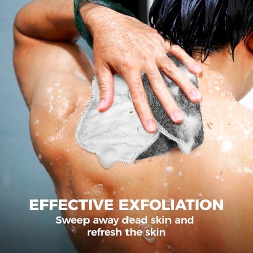 ZOMCHI 2 Count Wash Cloths, Exfoliating Washcloth with Dual Texture for Face and Body, Exfoliating Wash Cloth for Showering (Deep and Gentle)