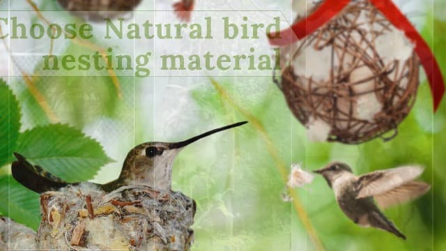 Hummingbird Nesters - Bird Nesting Material Holder for Wild Birds - Humming Bird House Materials Gifts for Bird Watching Nature Lovers - Refillable Outdoor Nesting Station to Build a Nest