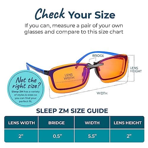 Blue Light Blocking Glasses for Women + Men - Better Sleep + Anti Eye Strain Protection - Computer Screens & Gaming - Metal Clip On - 99% Night-time Amber Lens