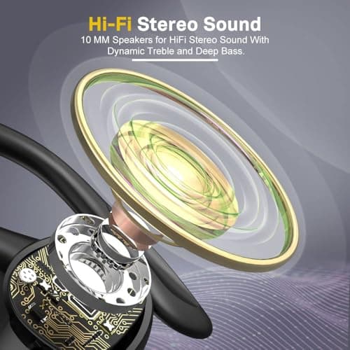 APEKX Bluetooth Headphones True Wireless Earbuds with Charging Case IPX7 Waterproof Stereo Sound Earphones Built-in Mic in-Ear Headsets Deep Bass for Sport Running Black