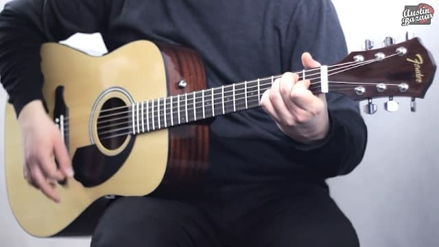 Fender FA-125 Acoustic Guitar - Sunburst Bundle with Gig Bag, Tuner, Strings, Strap, Picks, and Austin Bazaar Instructional DVD