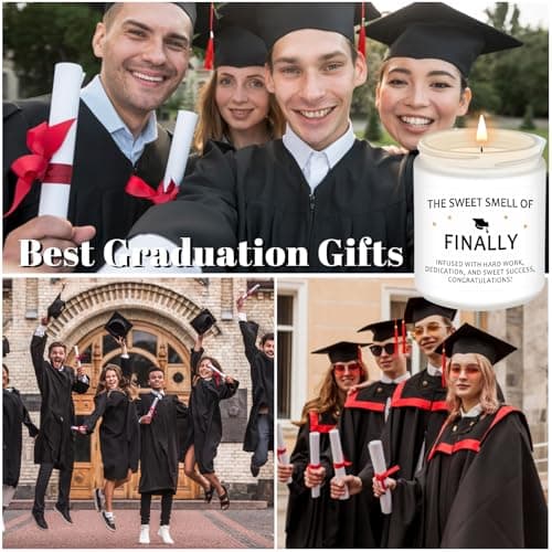 Homsolver Funny Graduation Gift for Her Him, College, High School, Masters Degree, Phd, Nurse Graduation Gifts for Women & Men, Scented Candles B0GD6TWT8M