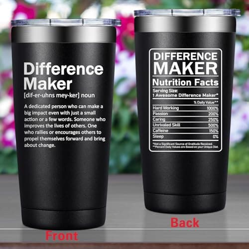 Grifarny Difference Maker Definition Tumbler Mug - Thank You Gifts for Men, Women - Appreciation, Inspirational Gifts for Boss, Employee, Teachers, Assistant Principal, Coworkers