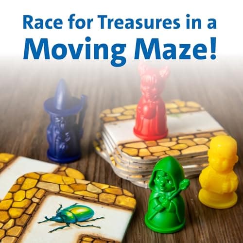 Ravensburger Labyrinth Board Game - A Strategic Maze Challenge for Family Nights - Find Treasures & Block Opponents - MESH Accredited - Great Birthday Gift - 2-4 Players - Kids Ages 7-10 and Older