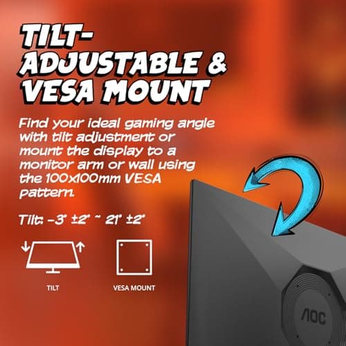 AOC 25G51Z 25-inch Gaming Monitor FHD 1920x1080, 240Hz Refresh Rate, 0.5ms MPRT, IPS Panel, HDR, 3-Sided Frameless, HDMI 2.0 x1, Display Port x1, 3-Year Zero-Bright-Dot