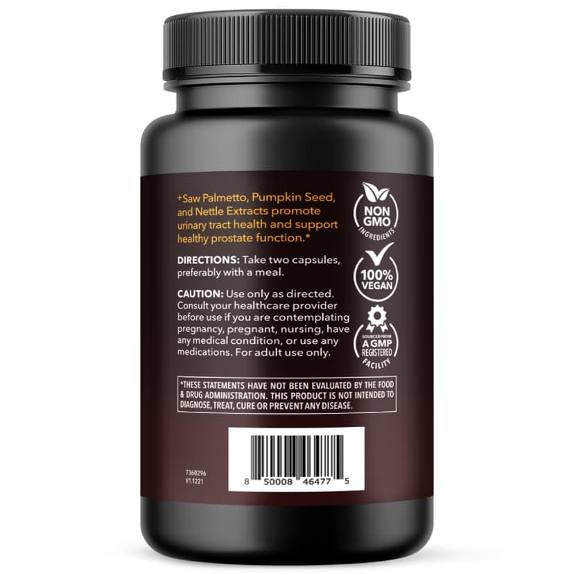 HAVASU NUTRITION Saw Palmetto Supplement with Stinging Nettle and Pumpkin Seed Extract - Advanced 3X Formula - DHT Blocker Urinary Health and Prostate Support for Mens Health - Vegan, Non-GMO Capsules - 2 Month Supply