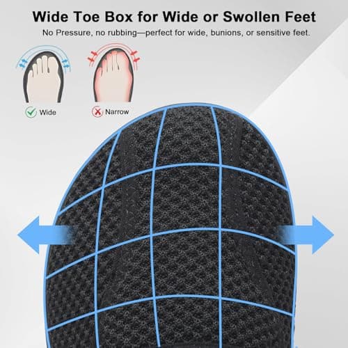 JOINFREE Diabetic Wide Walking Shoes for Women & Men with Adjustable Upper, Zero Drop Non Slip Casual Sneakers Comfortable for Edema, Arthritis, Swollen Feet & Elderly