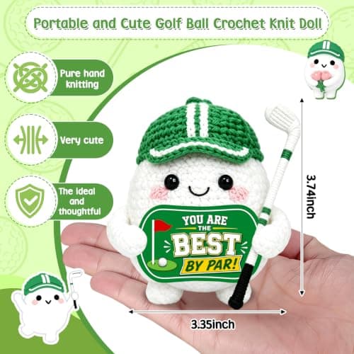Unique Golfing Gifts for Male Boss Dad Teen Boys Gag Golf Accessories Birthday Christmas Positive Crochet Golf Decor Funny Golf Gifts for Men Women Him Bosses Day Golf Ball Gifts for Golfers B0H4Z7QN2X