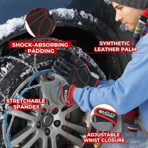 HANDLANDY Work Gloves for Men & Women, Utility Mechanic Working Gloves Touch Screen, Flexible Yard Work Gloves