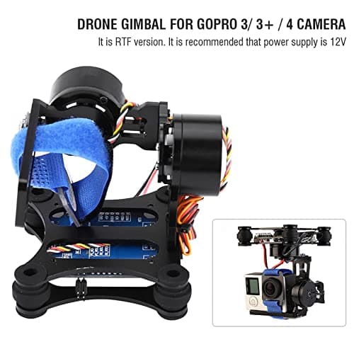 Camera Stabilizer, High Technology Drone Camera Gimbal Metal Brushless Gimbal Board BGC 2.2 for 3/3+ / 4 Camera RC Drone Quadcopter Part (Black) Gimbal Drone