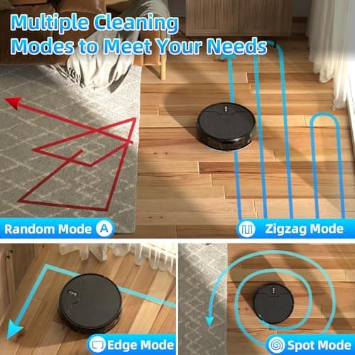Robot Vacuum and Mop Combo, Robot Vacuum Cleaner, 6 Cleaning Modes, Large Capacity Water Tank Dustbin, Self-Charging, WiFi/App/Alexa, Ideal for Hard Floor, Carpet, Pet Hair