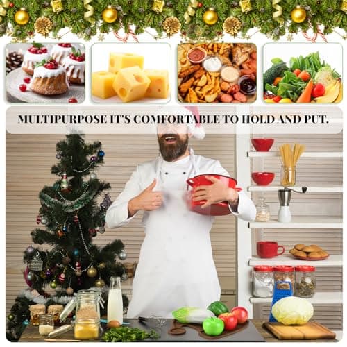 Maxcheck Santa Hat Christmas Serving Tray Platter Charcuterie Board Christmas Wood Serving Dish Cutting Board Rustic Farmhouse 11.42 x 10.43 Inches Table Plate for Cheese Food Fruit Party